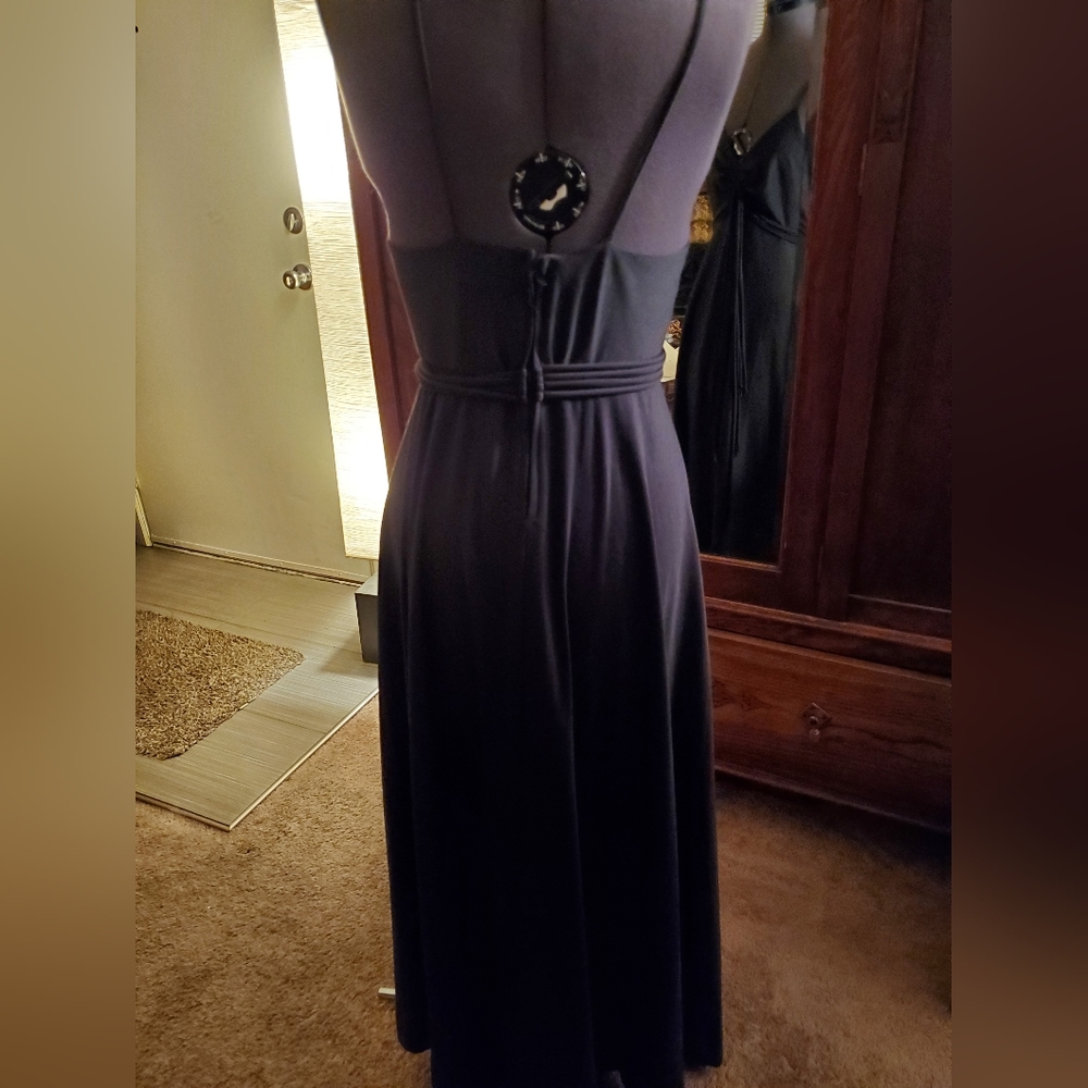 Vintage Easy Street Fashion Black Disco 70s Maxi Dress - Picture 3 of 8